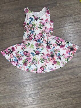 Knit Works girls sleeveless floral dress medium